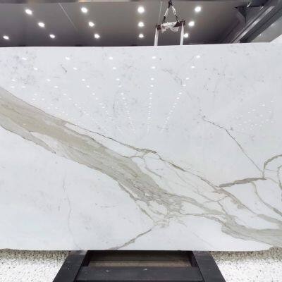 Italian calacatta white marble slabs luxury material