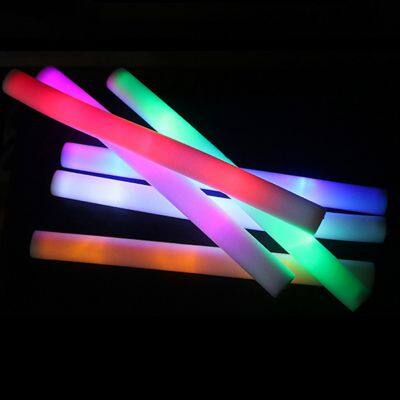Factory Price Custom Party Supplies Multi-Color Flashing Foam LED Light up Foam Sticks Led Foam Glow Stick With 3 Modes photo-3
