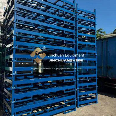 Jinchuan нестандартный стальной складывающийся стеллаж, цельностальной сварной конструкции, может использоваться как транспортный контейнер или временная полка