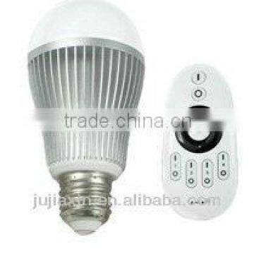 6W e27 white cheap LED bulb light with remote ,wifi,iphone control