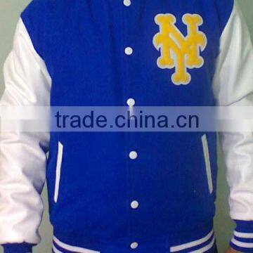 2015 Wool Jackets/Varsity Jackets / Amazing Beautiful Wool Jackets / GREEN TIGER SPORTS wool with Leather Sleeves Jackets....