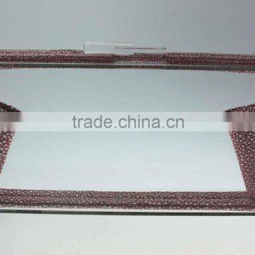 Transparent acrylic evening bags,pu leather lining