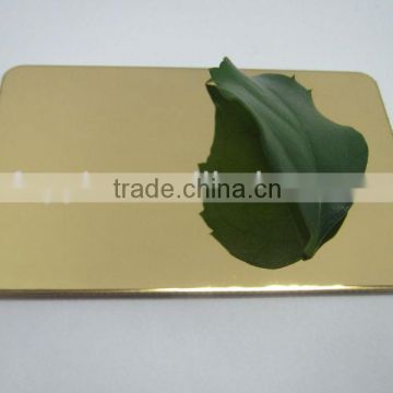 Mirror Gold Decorative Stainless Steel Sheet / Plate