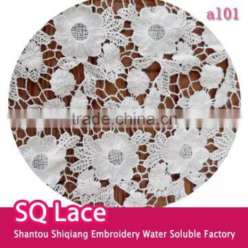 2016 wholesale special lace accessory cotton full lace fabric with flower