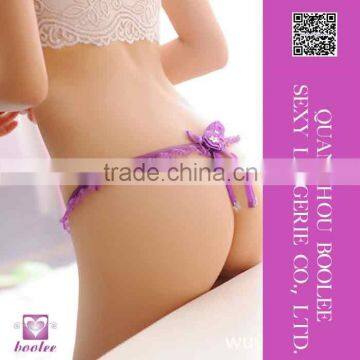 Wholesale low price high-grade female sexy transparent lace thong