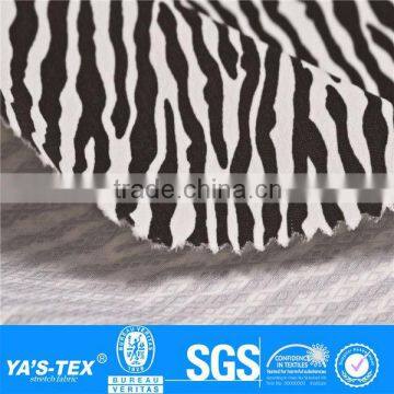 zebra print polyester diamond ripstop fabric