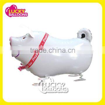 Nylon Material Toy Use Helium Walking Pig Shaped Balloons