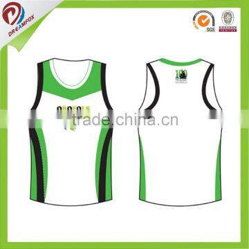 Promotional Custom Sublimation Running Singlet, Custom T-back Singlet photo-2
