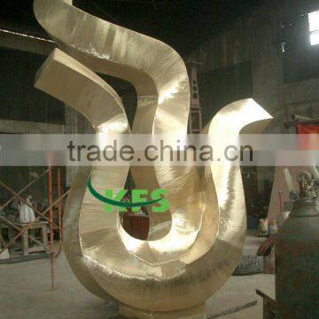 Bronze casting polished current style sculpture