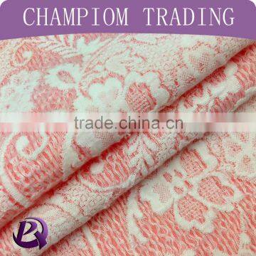 China 2015 hot sale rayon /polyester fashion jacquard knit fabric for girl clothing