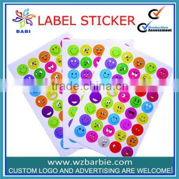 custom smile face expression paint sticker