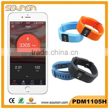 2016 New and Fashionable heart rate monitoring calorie counting waterproof wristband and pedometer