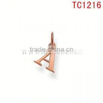 TC1216 Wholesale Metal Charms Cheap Price Simple Design Alphabet Letter China Pendant Charm