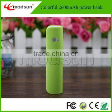 new colorful battery charger.universal portable power bank . 2600mAh power bank (MPB280)