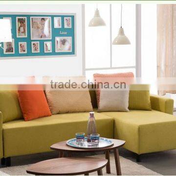 Modern home furniture yellow color sofa bed double deck bed