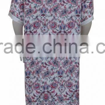 100% Rayon Top Fashion Traditional Print Muslim Abaya With Beads photo-2