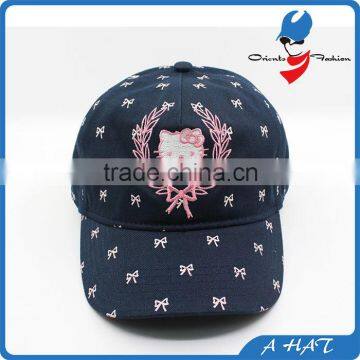 6 panel embroidery kid baseball cap