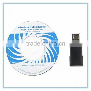 Mini USB 300m wifi usb wireless adapter WPS 802.11 B/G/N