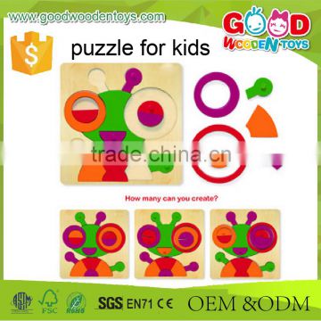 Europe Standard Kids Learning Shapes Wooden Puzzle for baby 2 years old