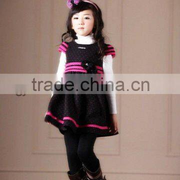 Hot sale! pretty circle dot cute dresses for baby with short sleeve