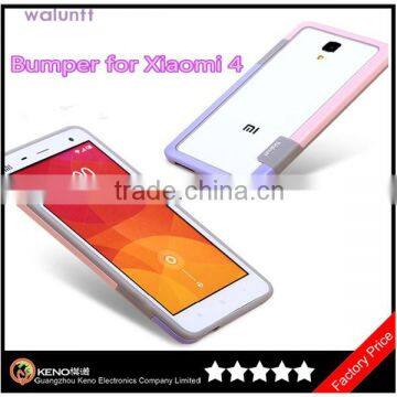Keno Hot Selling Contrast Color Soft TPU PC Bumper Case for Xiaomi 4 Mi4