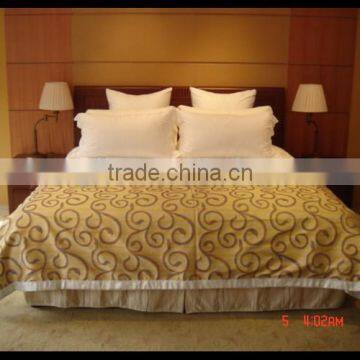 luxury wedding duvet cover imitation linen embroidered bed runners