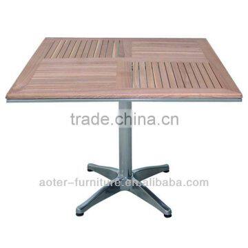 Good prices outdoor aluminum wooden restaurant table