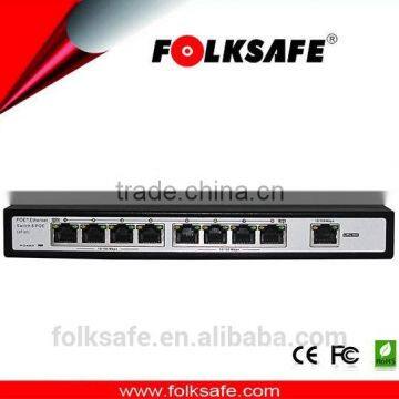 10/100m 8 ports wholesale rack-mount unmanaged PoE switch w/Vlan function protecting from broadcast storm