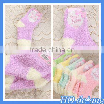 Hogift New Winter Children Candy Colored Coral Cashmere Warm Tube Socks Baby Floor Socks MHo-203 photo-3