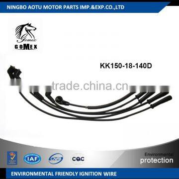 High voltage silicone Ignition wire set, ignition cable kit, spark plug wire KK150-18-140D for Hyundai Pride