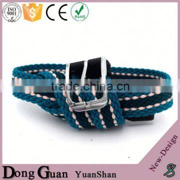 2016 Hot Sale High Density Glitter Braided Stretch Elastic Belt Ployester Fabric Promotional Boys Designer Belts