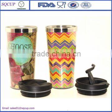16oz Stainless Steel Insulated Auto Mug/Thermo Coffee Tumbler/Drinking Cup Travel Cup photo-5