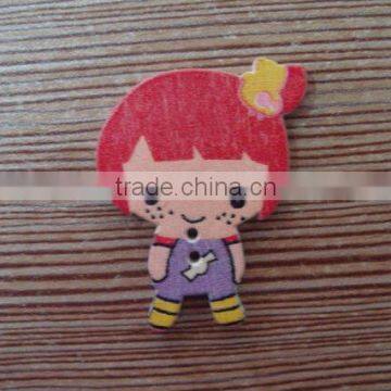 Hot Sale Cute Decorative Wood Button photo-1