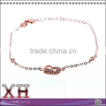 High Quality Sterling Silver Best Wholesale Heart Shaped Bracelet