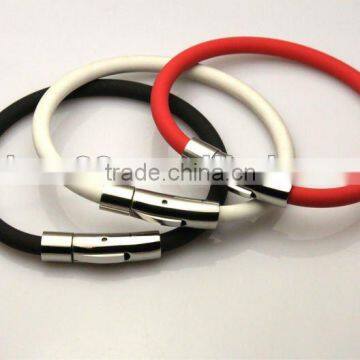 2012 new design ge-ti energy bracelet silicone with special clasp