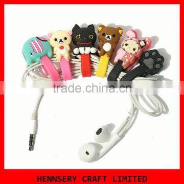 customized shape and logo soft pvc rubber electrical wire winder