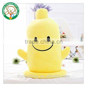 Ice cream shape smile plush pillow toys with many emoji