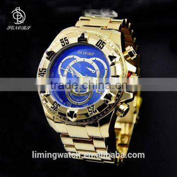 2015 Newest Luxury Top Quality Big Face IP Gold Stainless Steel Watch Man photo-2