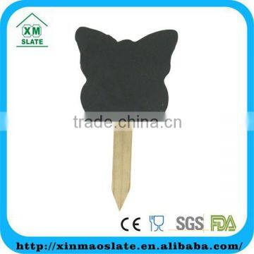 [factory direct] 18x10cm Cut Edge Set Of 4 Butterfly Shape Slate Plant Label Item ZWBQ-1808HG1A-3