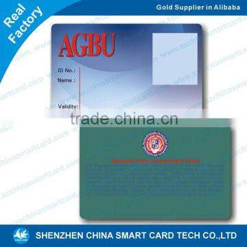 contactless pvc photo id card 13.56mhz nfc card