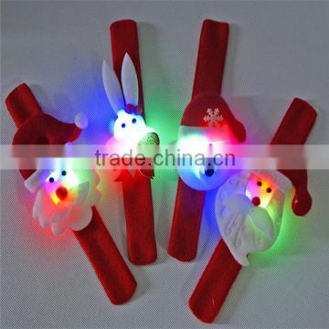 santa claus slap christmas led bracelet custom christmas party bracelet