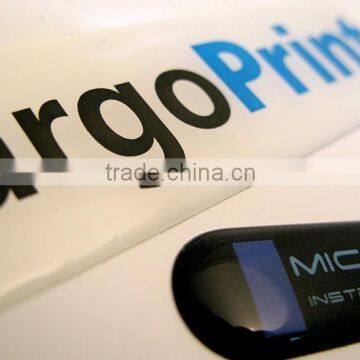 Digitally printed labels applied with resin dome (M-EP312)                        
                                                Quality Choice