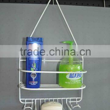 2-tier metal wire bathroom hanging storage basket