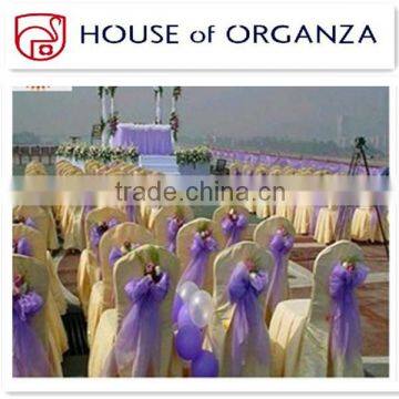 High Quality Organza Chair Sashes with 100%Nylon For Wedding Decoration