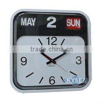 calender wall clock, decorative modern clock