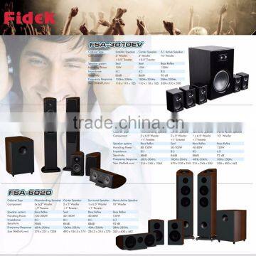 Fidek Audio Home Theater System Floorstanding/Center/Surround/Mono Active Woofer Bass Reflex/seal Flat Audio Speaker System photo-3