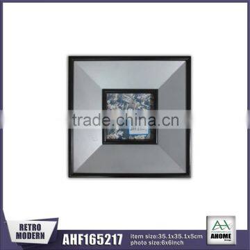 New Design Distinctive Square Wooden Hanging Picture Photo Frame Silver Colour Wall Frame