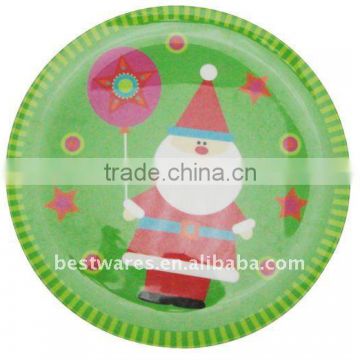 Christmas dinner wine pink melamine plates