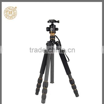 QZSD-Q476 powerful professional high quality portable extendable carbon fiber camera tripod mini tripod for DSLR digitalcameras