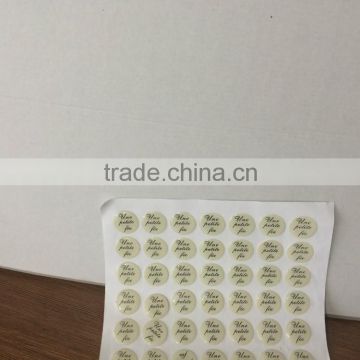 Printing wall round shape stickers with letters